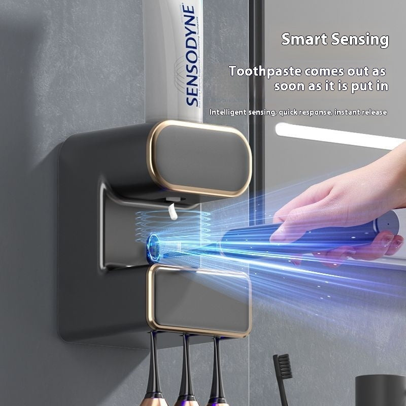 Intelligent UV Toothbrush Steriliser with Automatic Toothpaste Dispenser