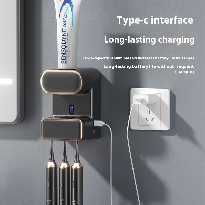 Intelligent UV Toothbrush Steriliser with Automatic Toothpaste Dispenser
